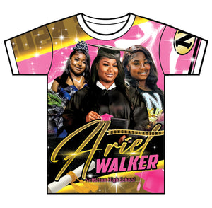 "Ariel Walker" Custom Designed Graduation 3D shirt
