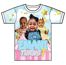 Load image into Gallery viewer, &quot;Emani 1st&quot; Custom Designed Birthday 3D shirt
