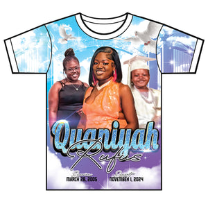 "Quaniyah" Custom Designed Memorial 3D shirt