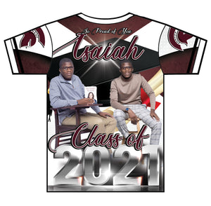 "Isaiah" Custom Designed Graduation 3D shirt