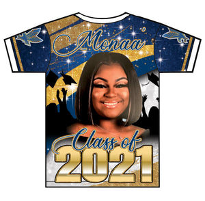 "Monaa'" Custom Designed Graduation 3D shirt