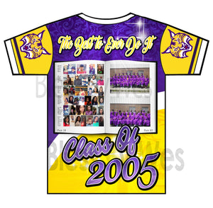 "Yearbook" Custom Designed Class Reunion 3D shirt